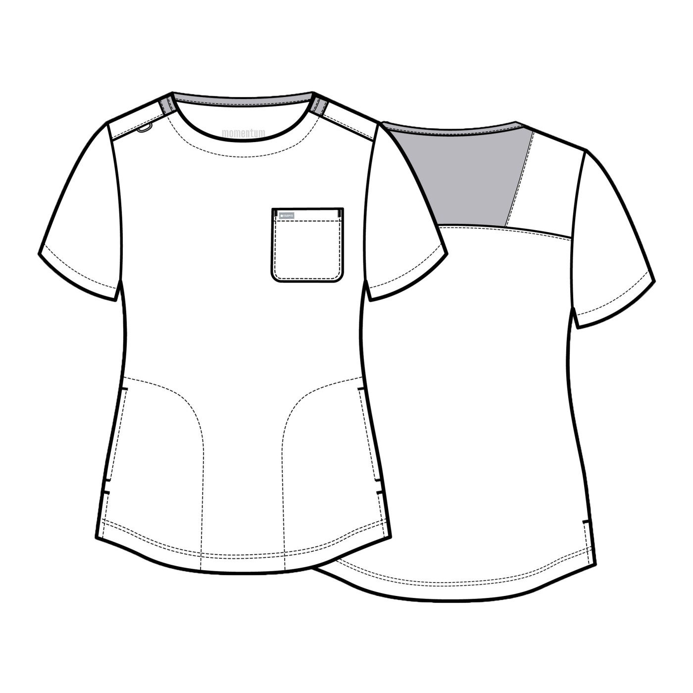 Dámska lekárska súprava Maevn Momentum blúza Round karaibsky modrá-10