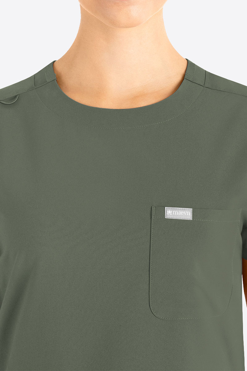 Dámska lekárska súprava Maevn Momentum Round olivková-2