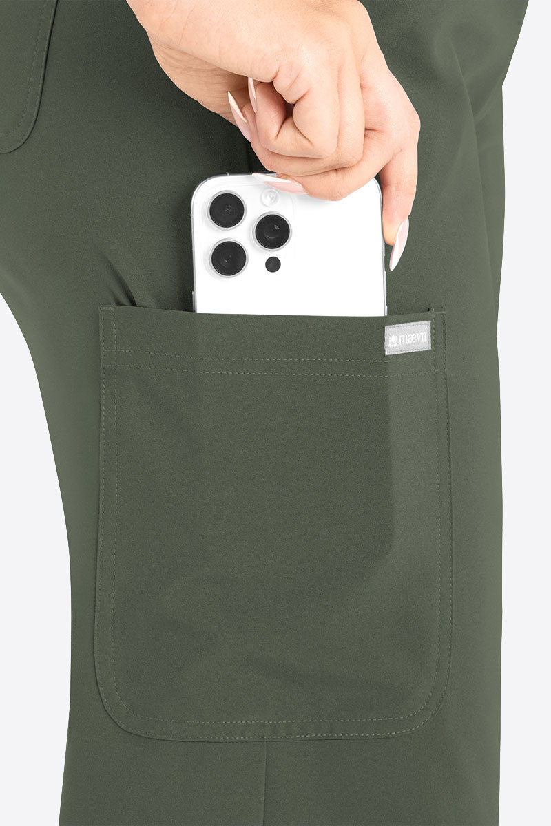 Dámska lekárska súprava Maevn Momentum Round olivková-9