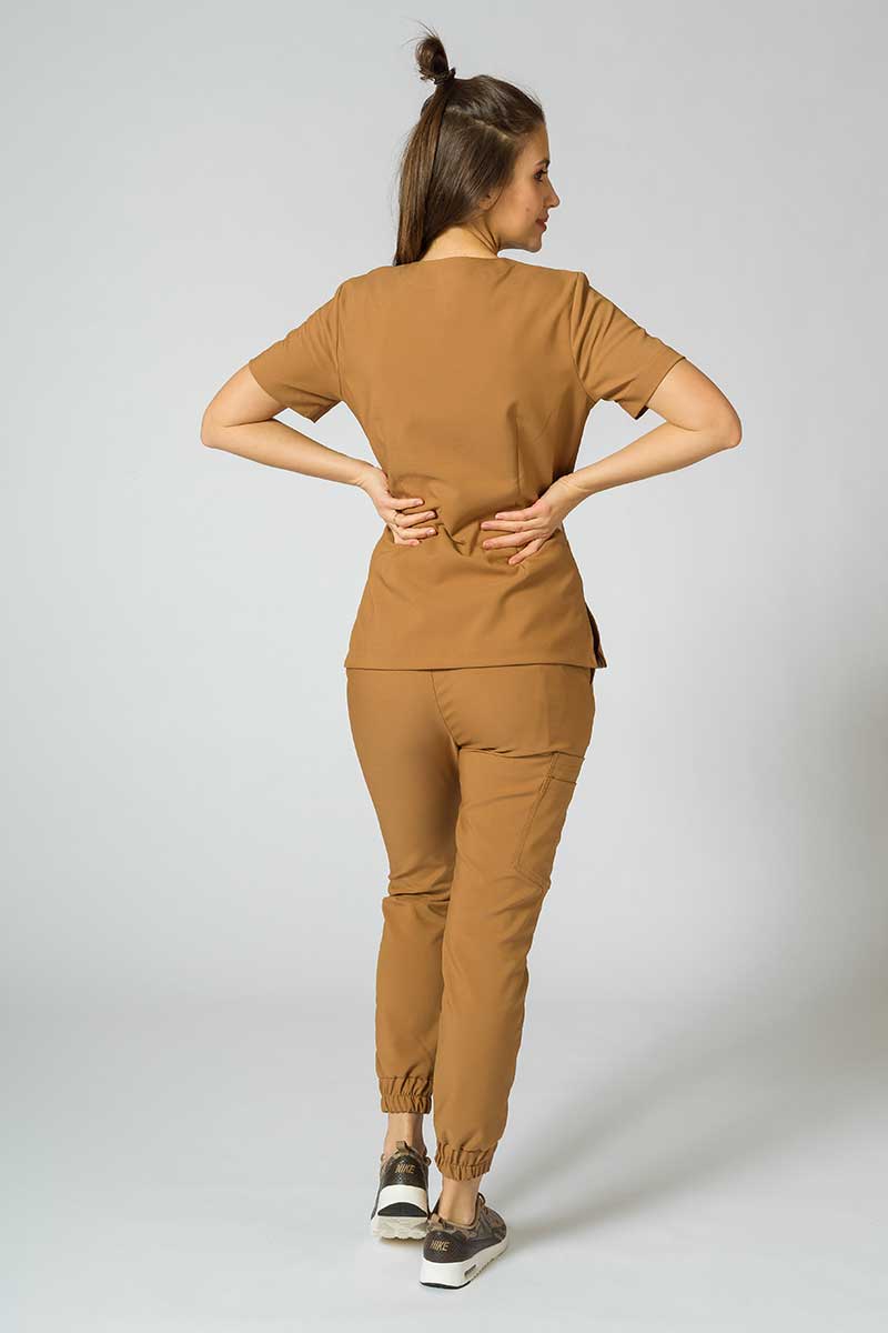 Dámske lekárske nohavice Sunrise Uniforms Premium Chill jogger hnedé-7