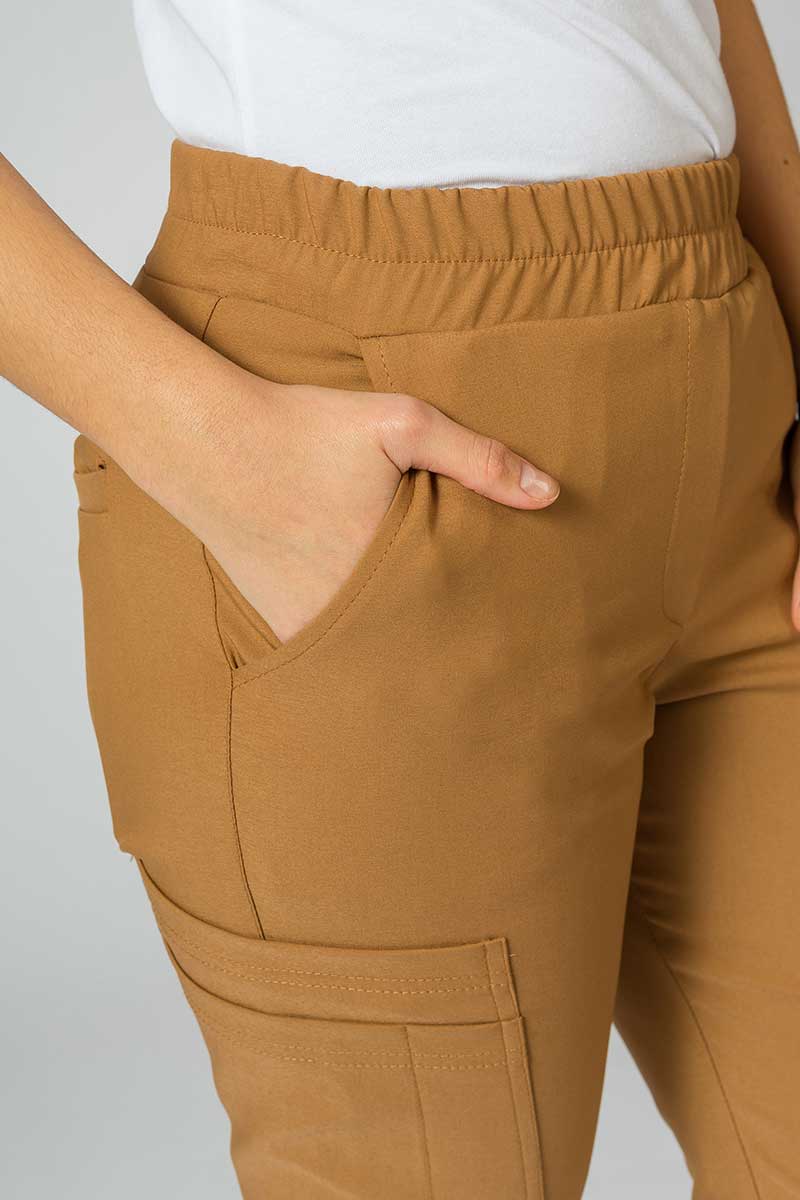 Dámske lekárske nohavice Sunrise Uniforms Premium Chill jogger hnedé-4