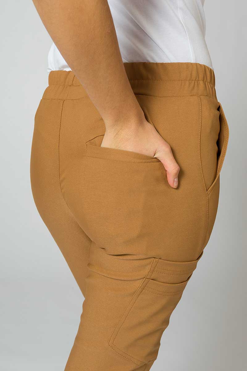 Dámske lekárske nohavice Sunrise Uniforms Premium Chill jogger hnedé-5