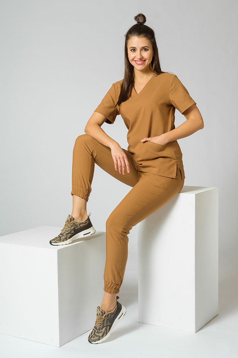 Lekárka blúzka Sunrise Uniforms Premium Joy hnedá-7