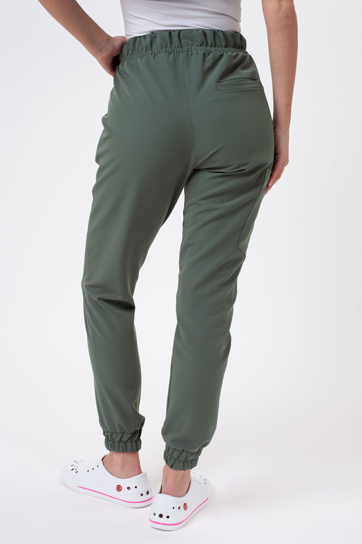Dámske lekárske nohavice Sunrise Uniforms Premium Vibe jogger sage green-1