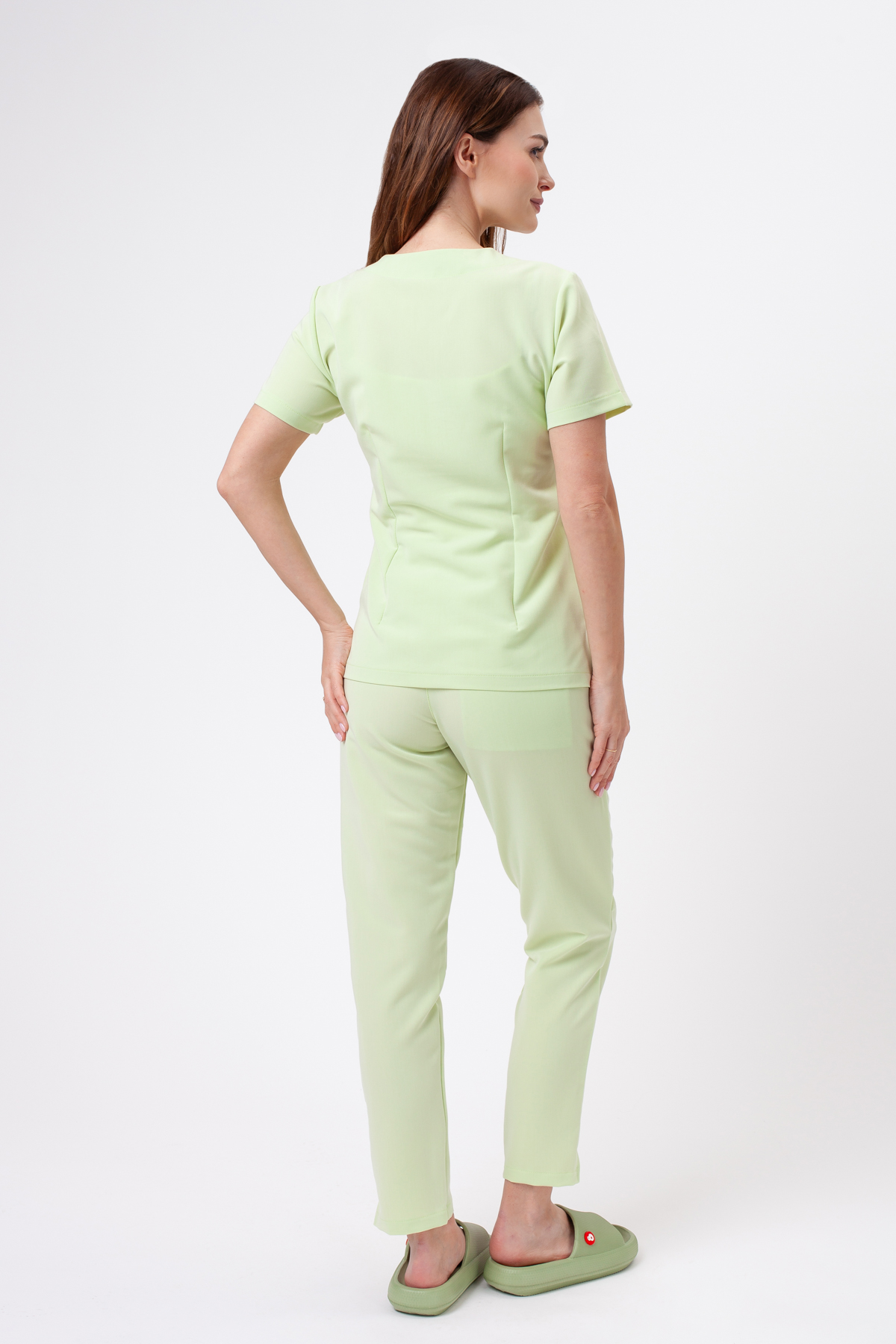 Dámske lekárske nohavice Sunrise Uniforms Premium Pride matcha-6