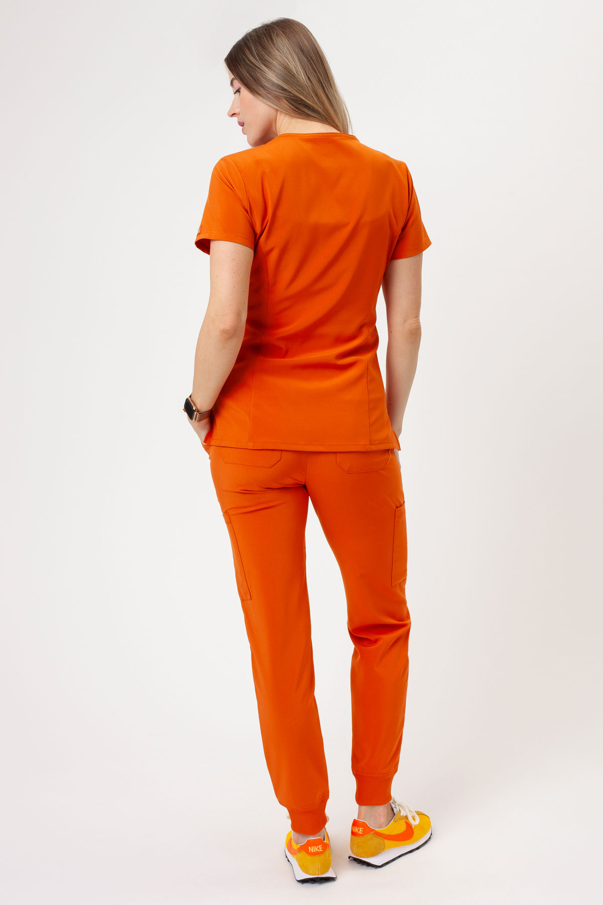 Dámske lekárske nohavice Dickies EDS Essentials Mid Rise Jogger oranžové-1