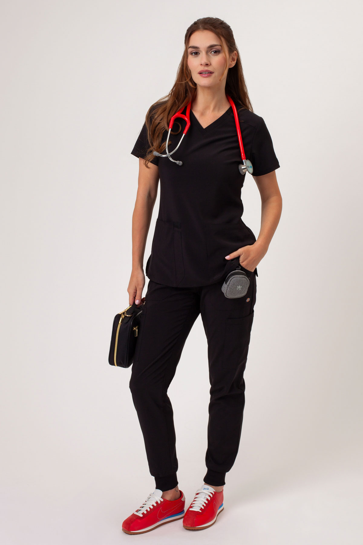 Dámske lekárske nohavice Dickies EDS Essentials Mid Rise Jogger čierne-6