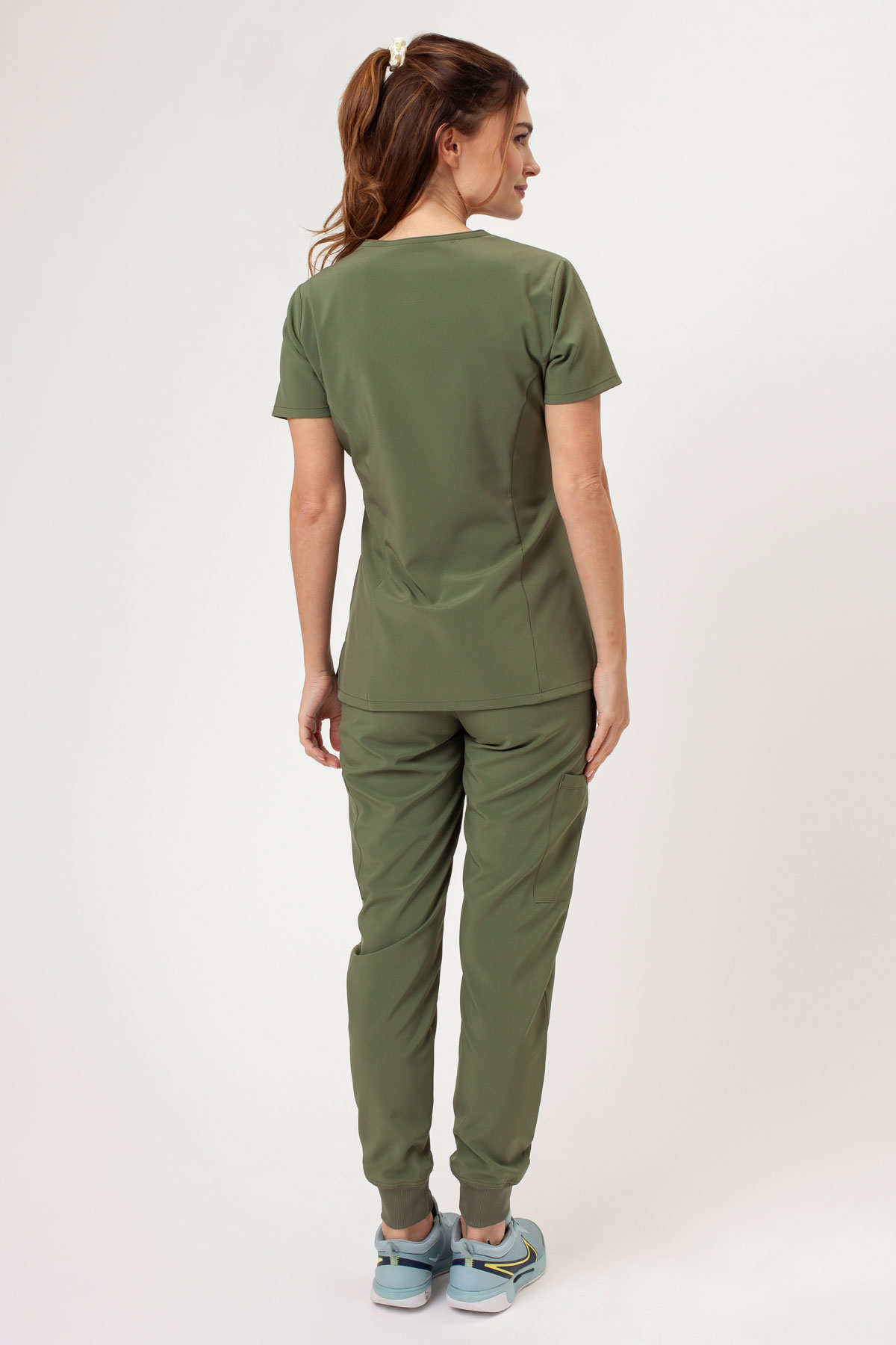 Dámske lekárske nohavice Dickies EDS Essentials Mid Rise Jogger olivkové-7
