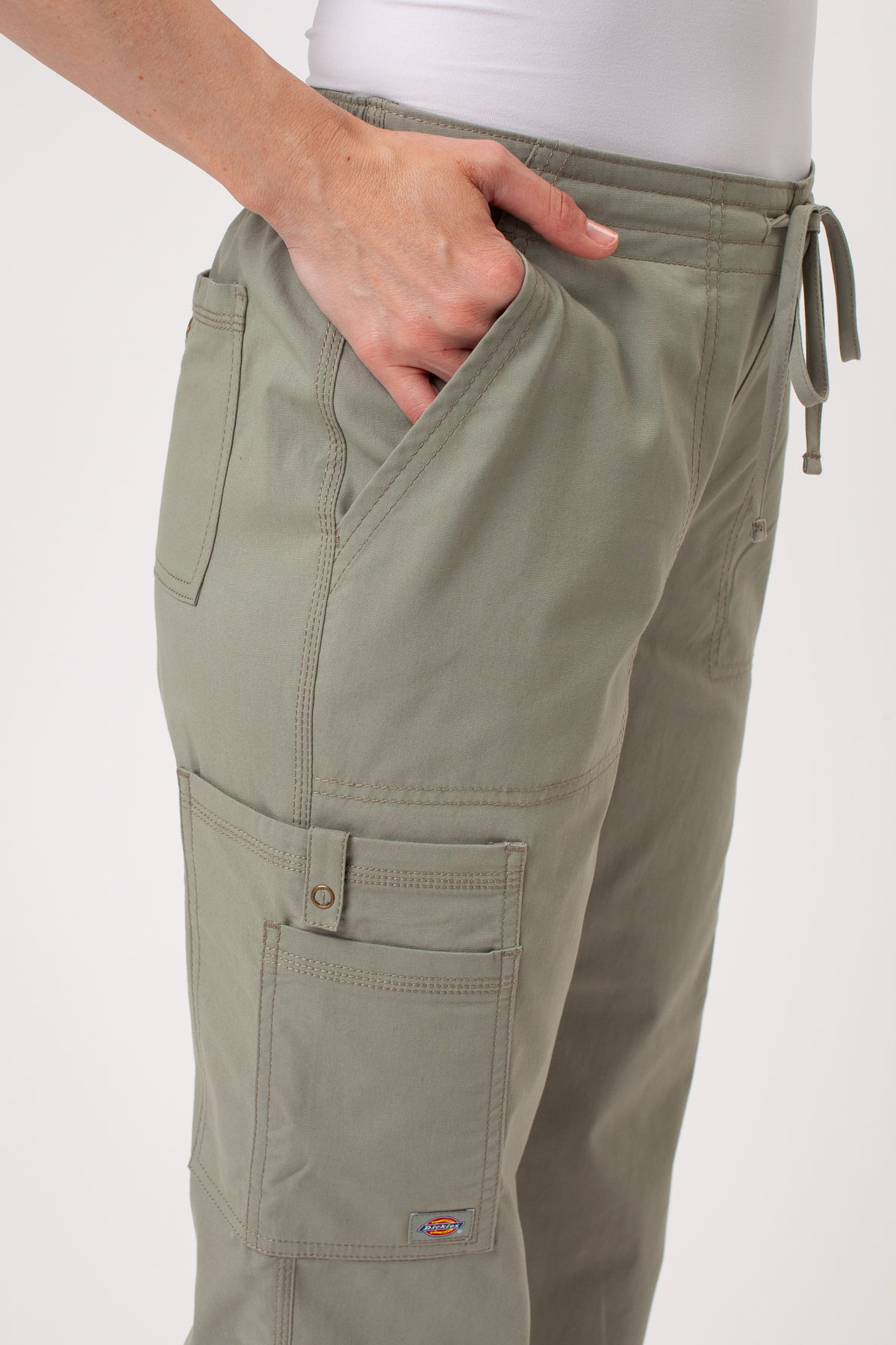 Dámske lekárske nohavice Dickies Forge Straight Leg pastelově olivkové-3