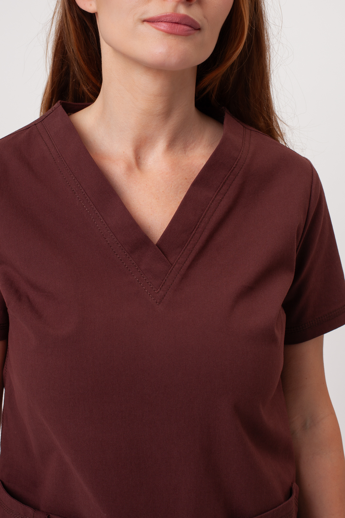 Dámska lekárska blúza Dickies Forge V-neck hnedá-4