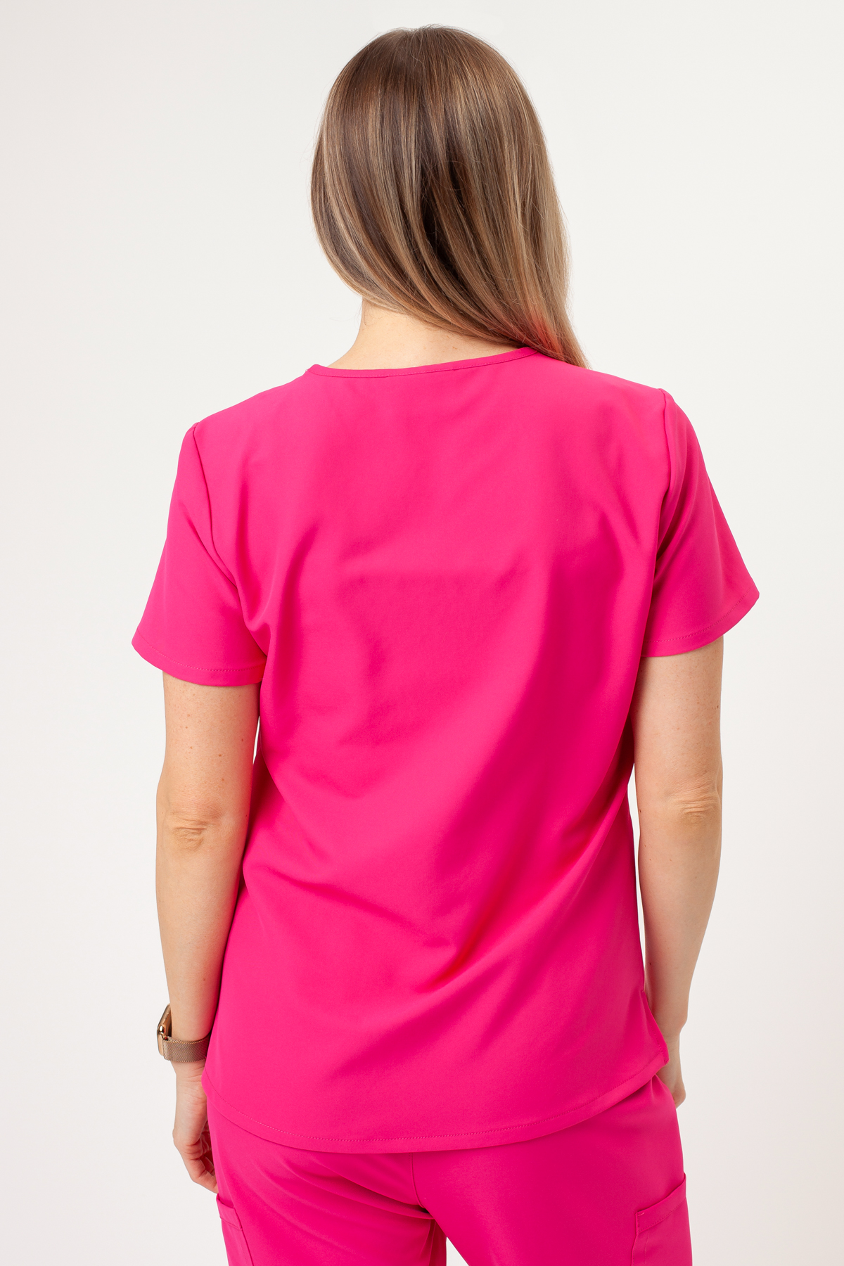 Dámska lekárska blúza Cherokee Ultra V-neck Top růžová-2