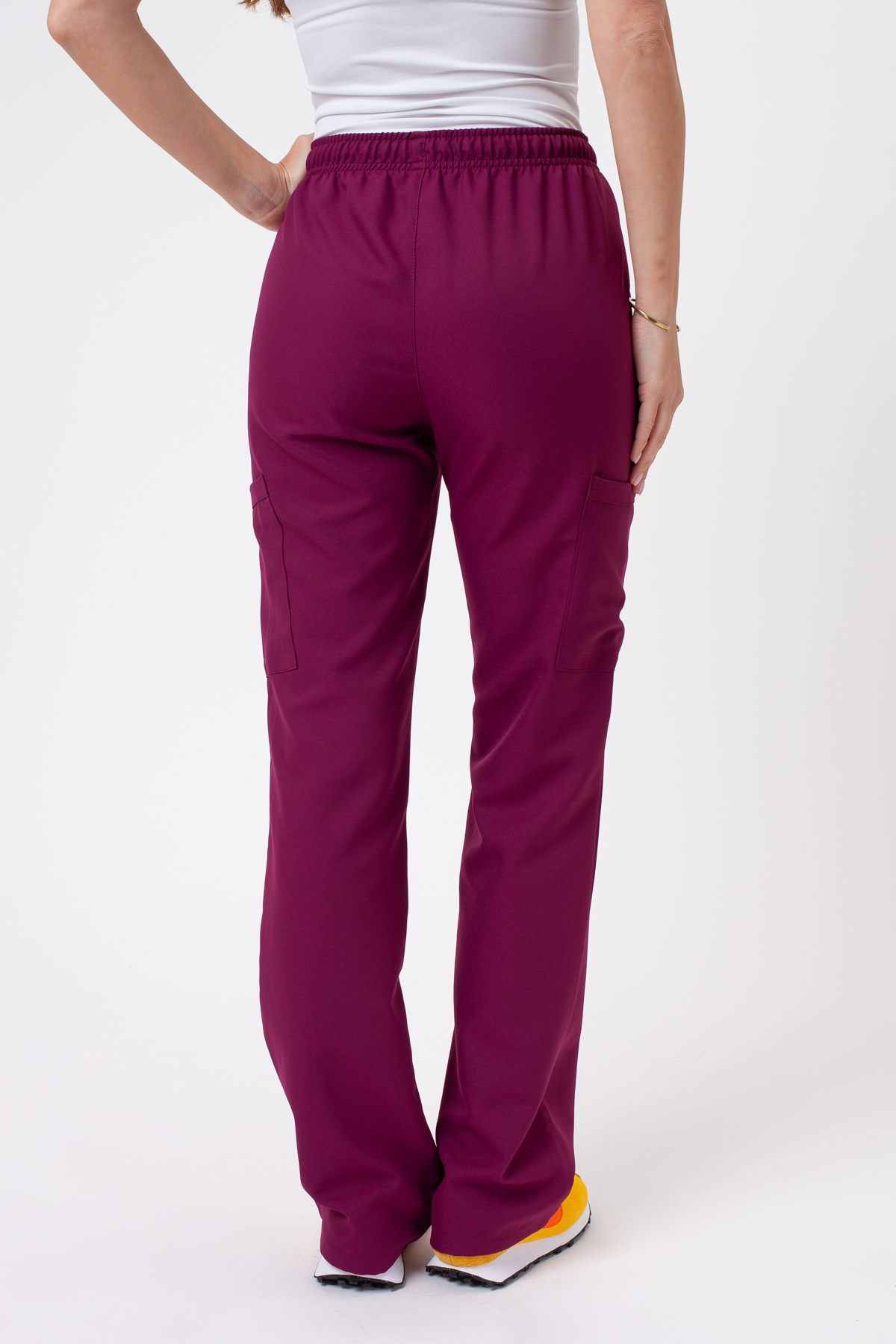 Dámska lekárska súprava Cherokee Ultra V-neck čerešňová červená-9