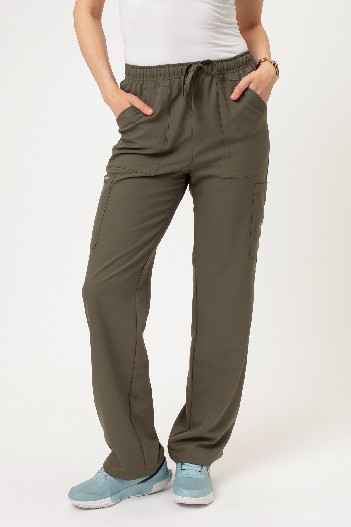 Dámska lekárska súprava Cherokee Ultra V-neck olivková-6