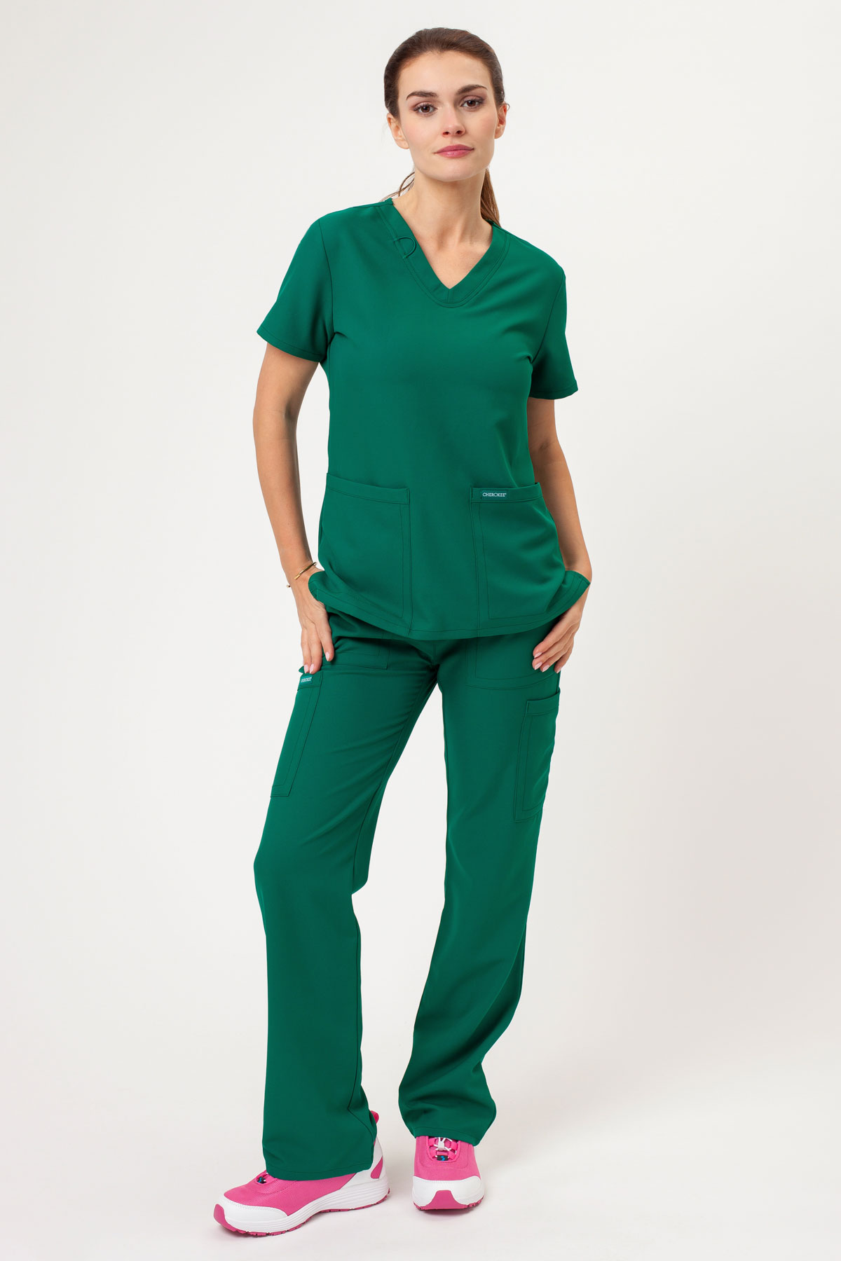 Dámska lekárska blúza Cherokee Ultra V-neck Top zelená-1
