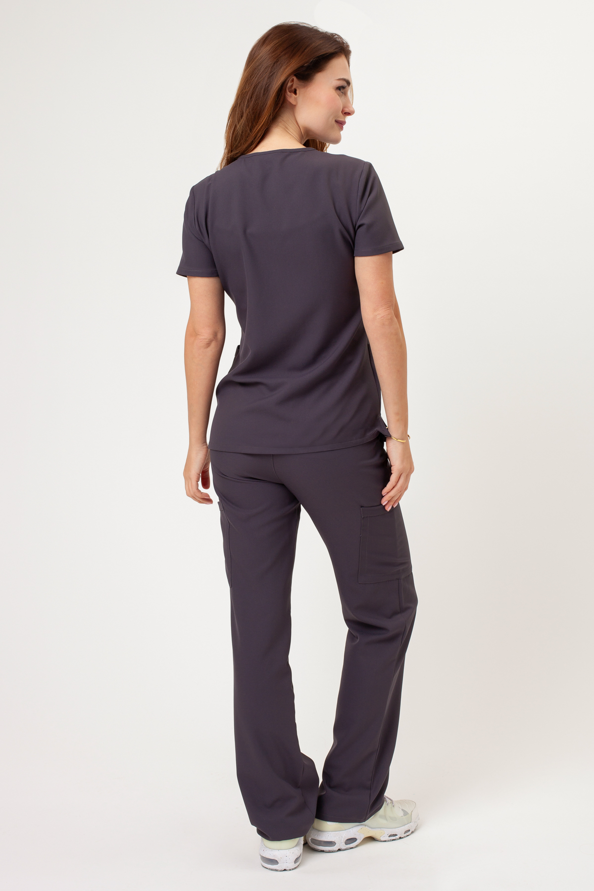 Dámska lekárska blúza Cherokee Ultra V-neck Top šedá-7
