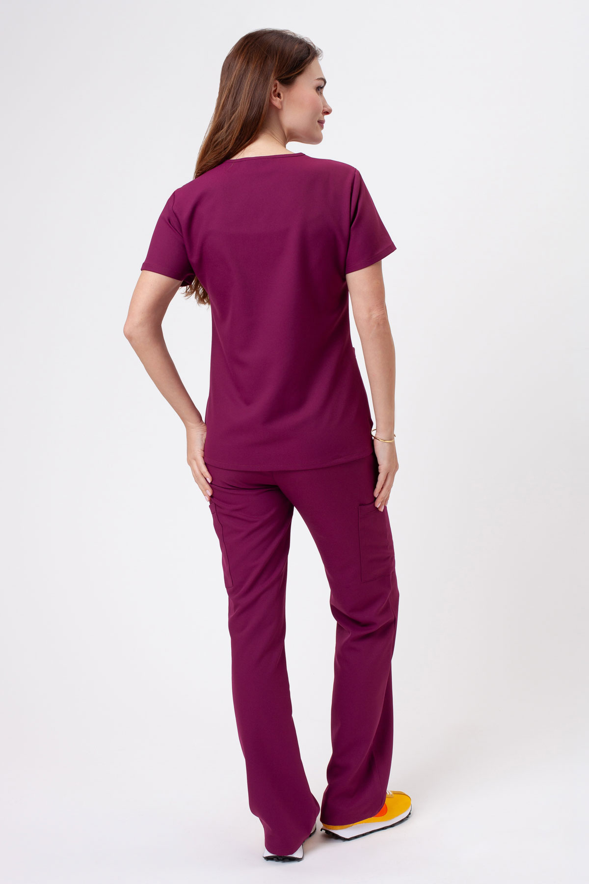 Dámska lekárska blúza Cherokee Ultra V-neck Top čerešňová červená-7