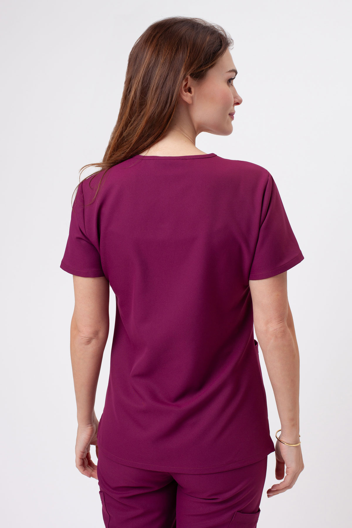 Dámska lekárska blúza Cherokee Ultra V-neck Top čerešňová červená-3
