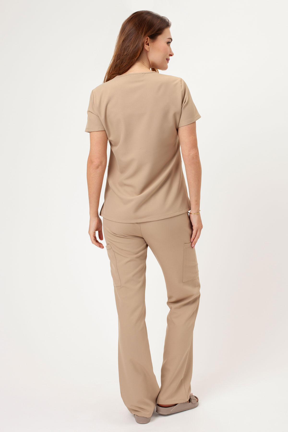 Dámska lekárska blúza Cherokee Ultra V-neck Top bežová-1