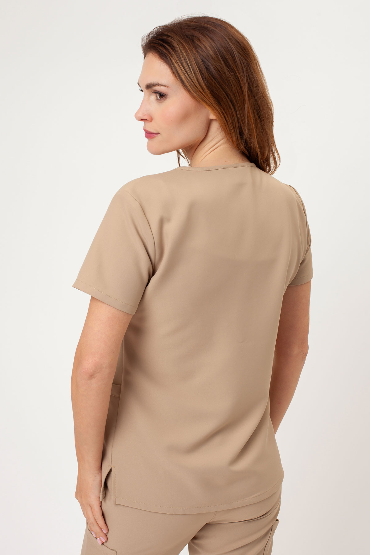 Dámska lekárska blúza Cherokee Ultra V-neck Top bežová-2
