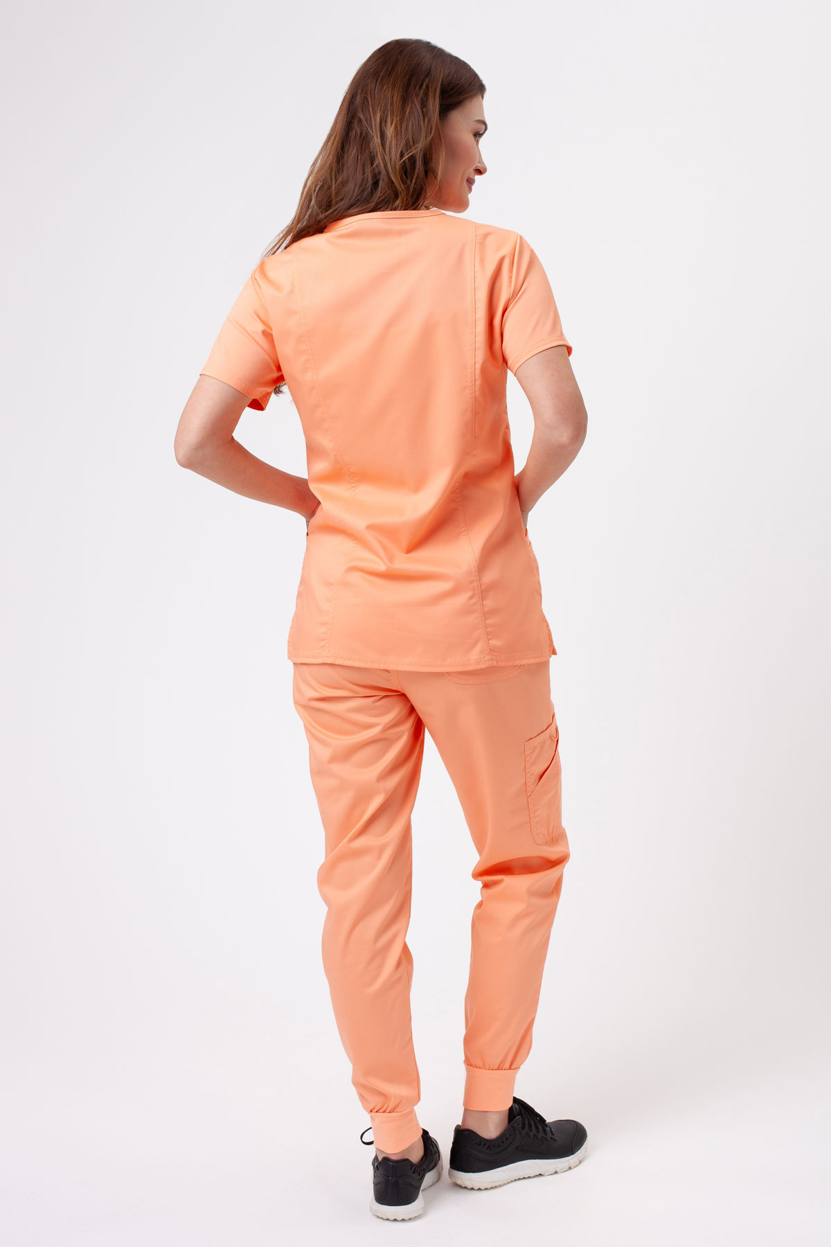 Dámske lekárske nohavice Cherokee Revolution Mid Rise jogger koralové-7
