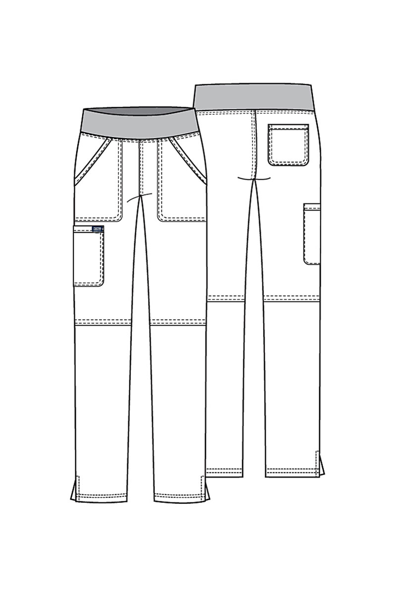 Dámske lekárske nohavice Cherokee Revolution Straight Leg kráľovsky modré-6