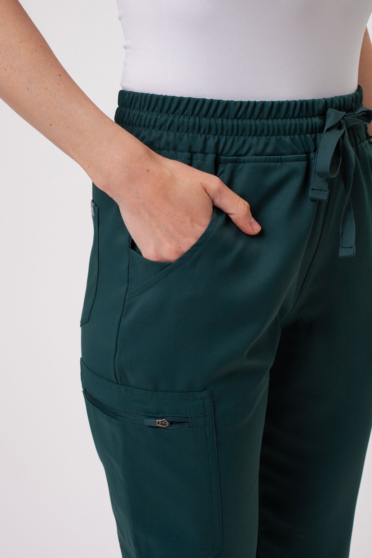 Dámske lekárske nohavice Sunrise Lite Fit jogger tmavo zelené-3