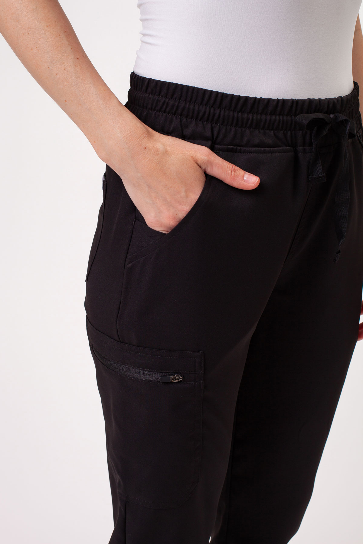 Dámske lekárske nohavice Sunrise Lite Fit jogger čierne-3