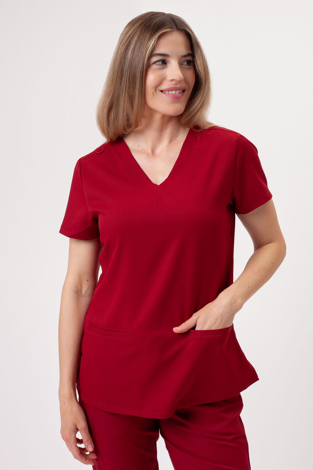 Dámska lekárska súprava Sunrise Lite Fit jogger burgundová-3