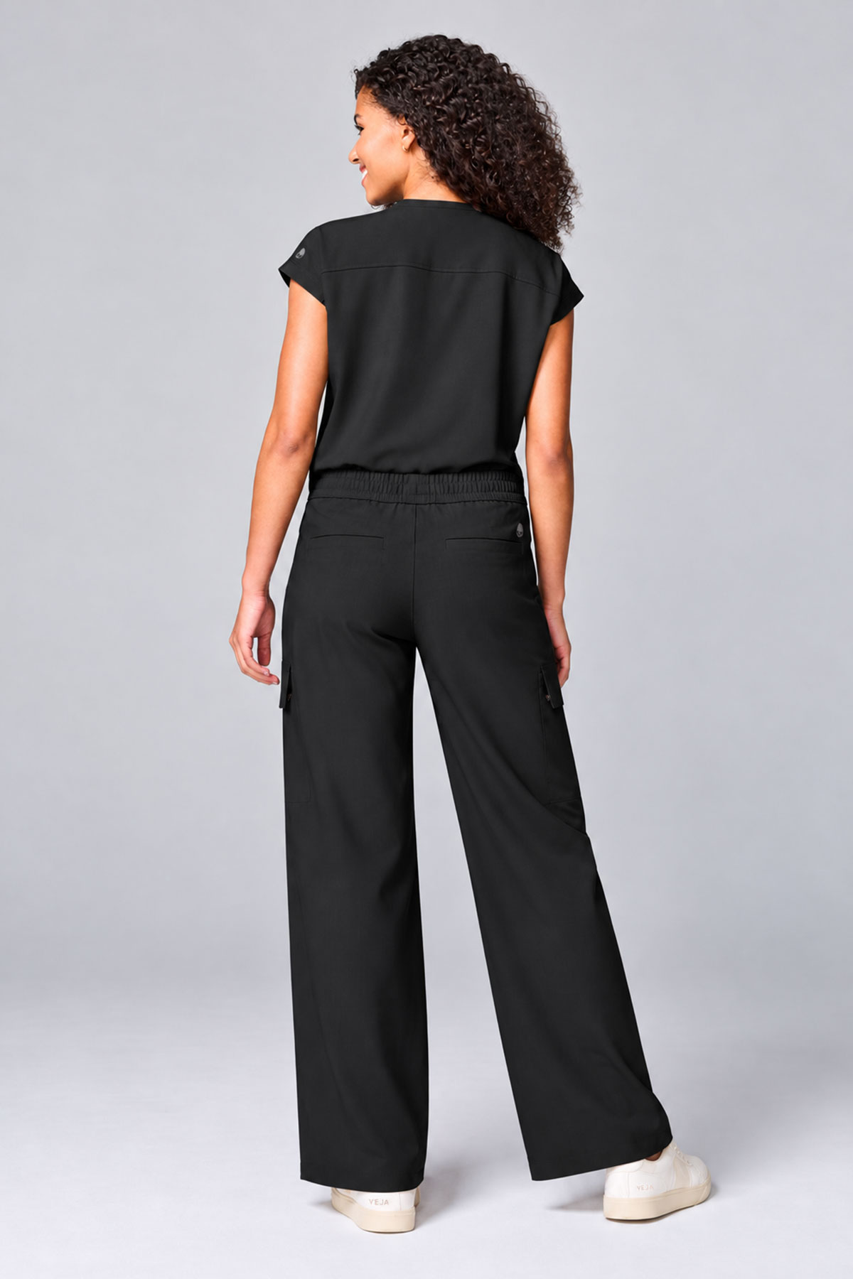Dámske zdravotnícke nohavice Healing Hands Wide Leg Petite čierne-6