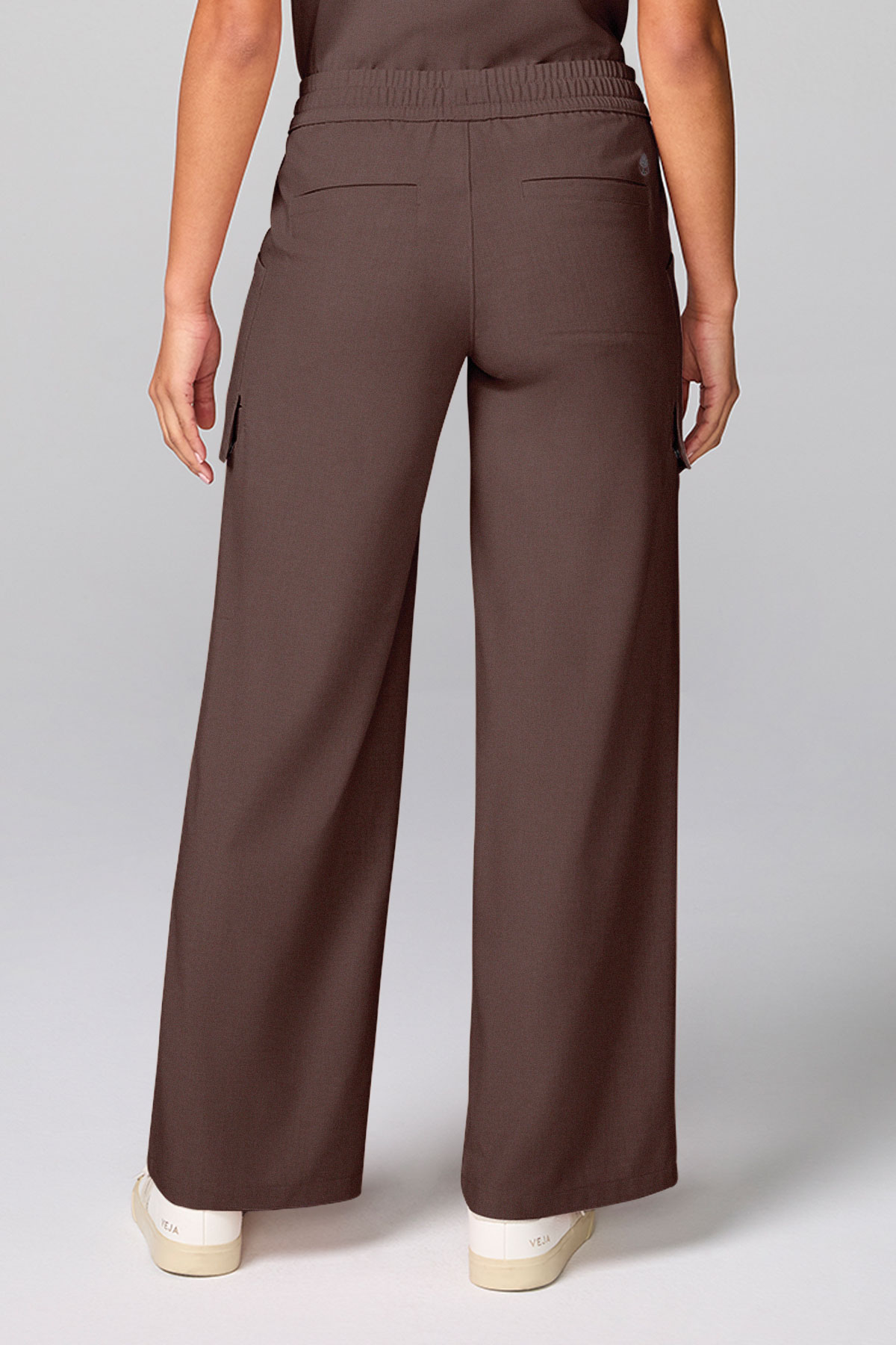 Dámske zdravotnícke nohavice Healing Hands Wide Leg Petite hnedé-2
