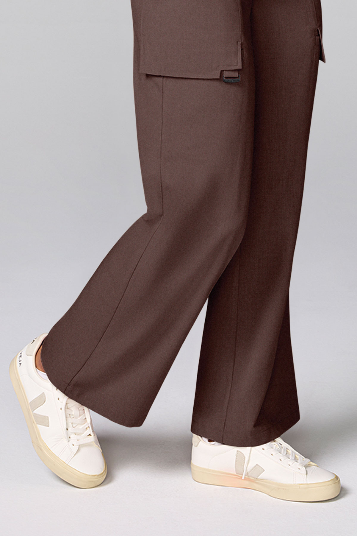 Dámske zdravotnícke nohavice Healing Hands Wide Leg Petite hnedé-4