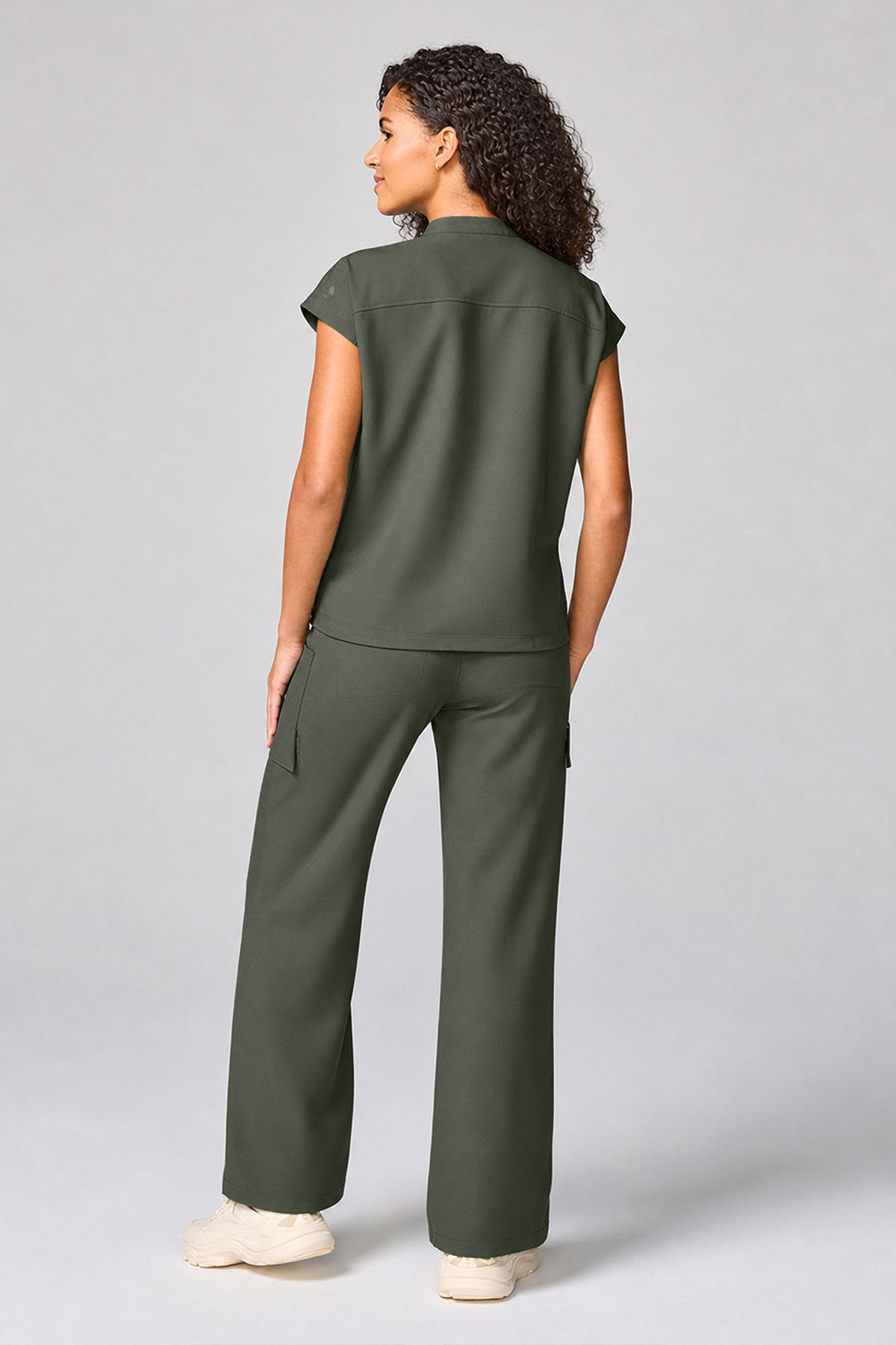 Dámske zdravotnícke nohavice Healing Hands Wide Leg Petite olivkové-7