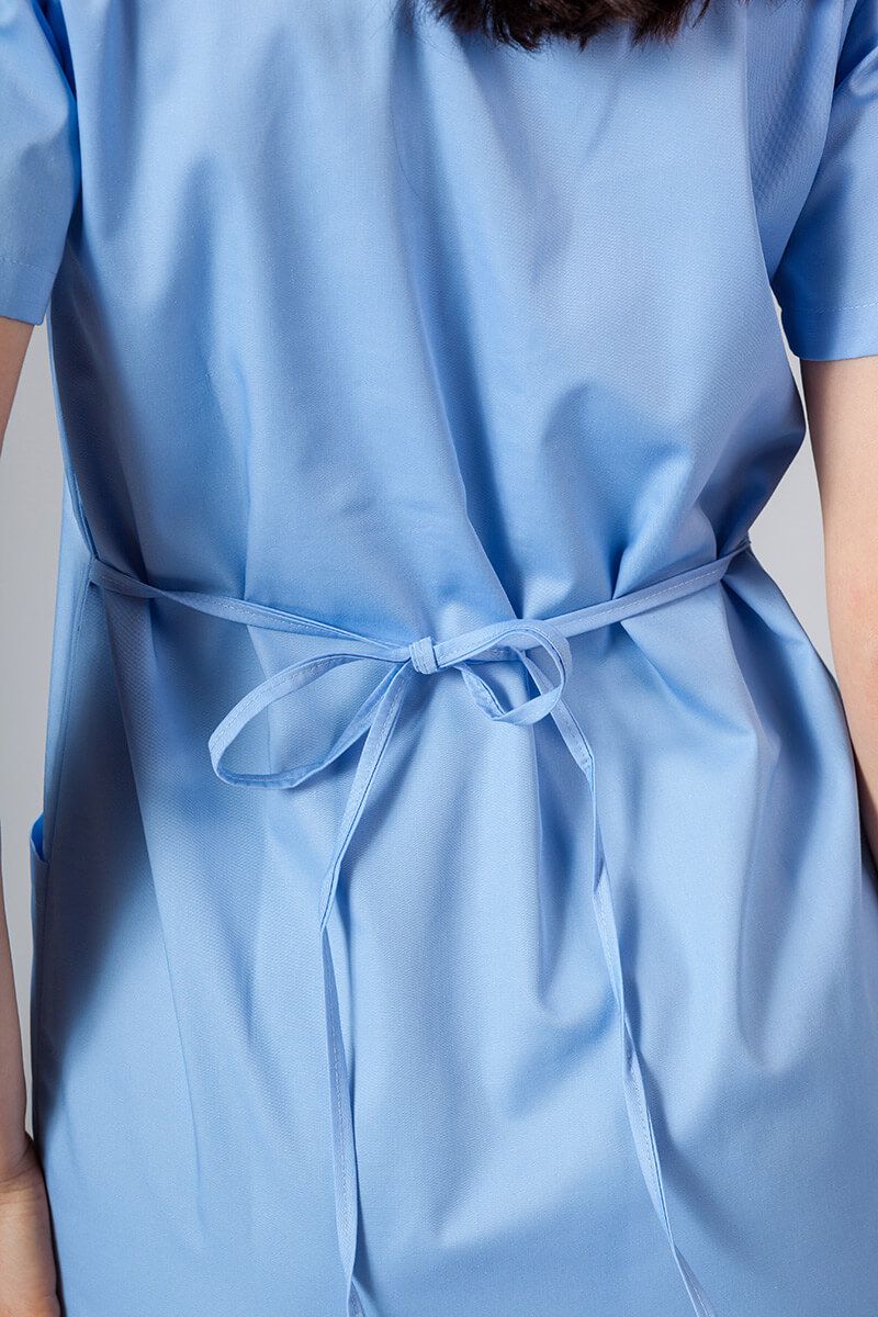 Lekárske jednoduché šaty Sunrise modré-4