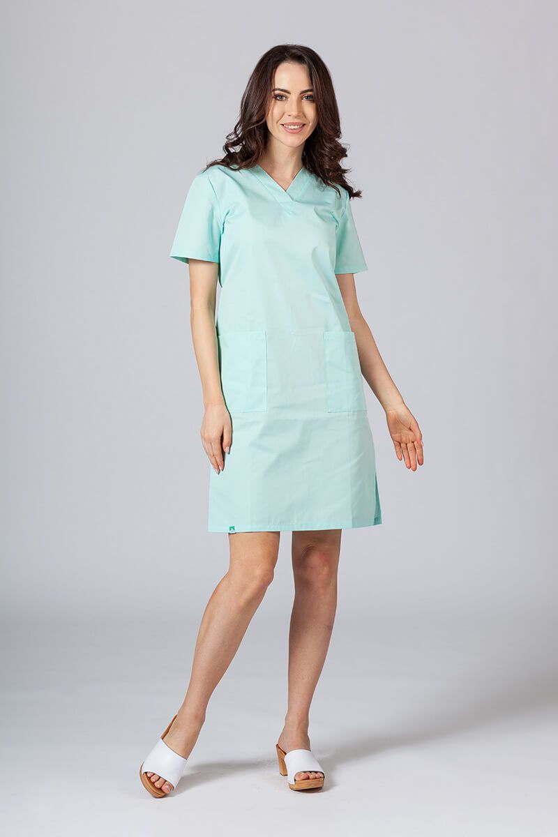 Lekárske jednoduché šaty Sunrise Uniforms mátové-1