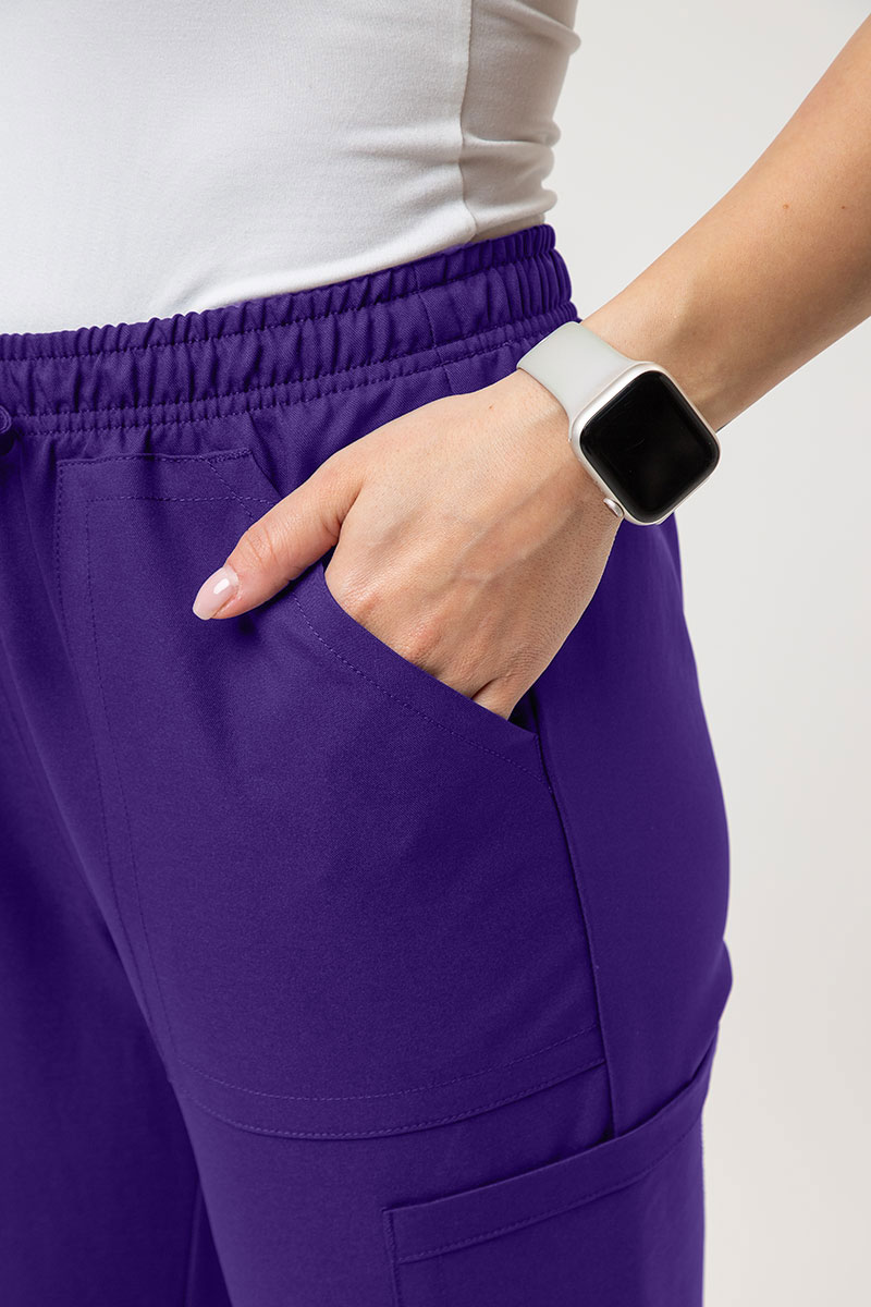 Dámske lekárske nohavice Cherokee Ultra Cargo fialové-4