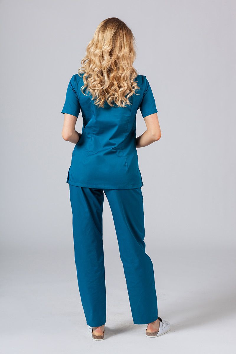 Lekárska dámska blúzka Sunrise Uniforms Basic Light karibsky modrá-3