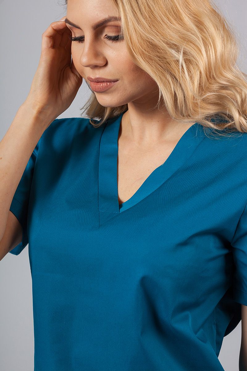 Lekárska dámska blúzka Sunrise Uniforms Basic Light karibsky modrá-4
