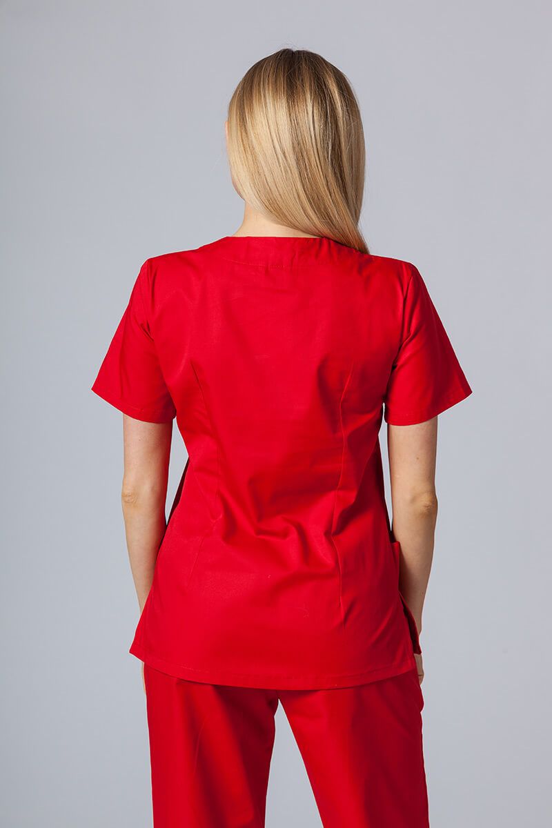 Lekárska dámska blúzka Sunrise Uniforms Basic Light červená-1