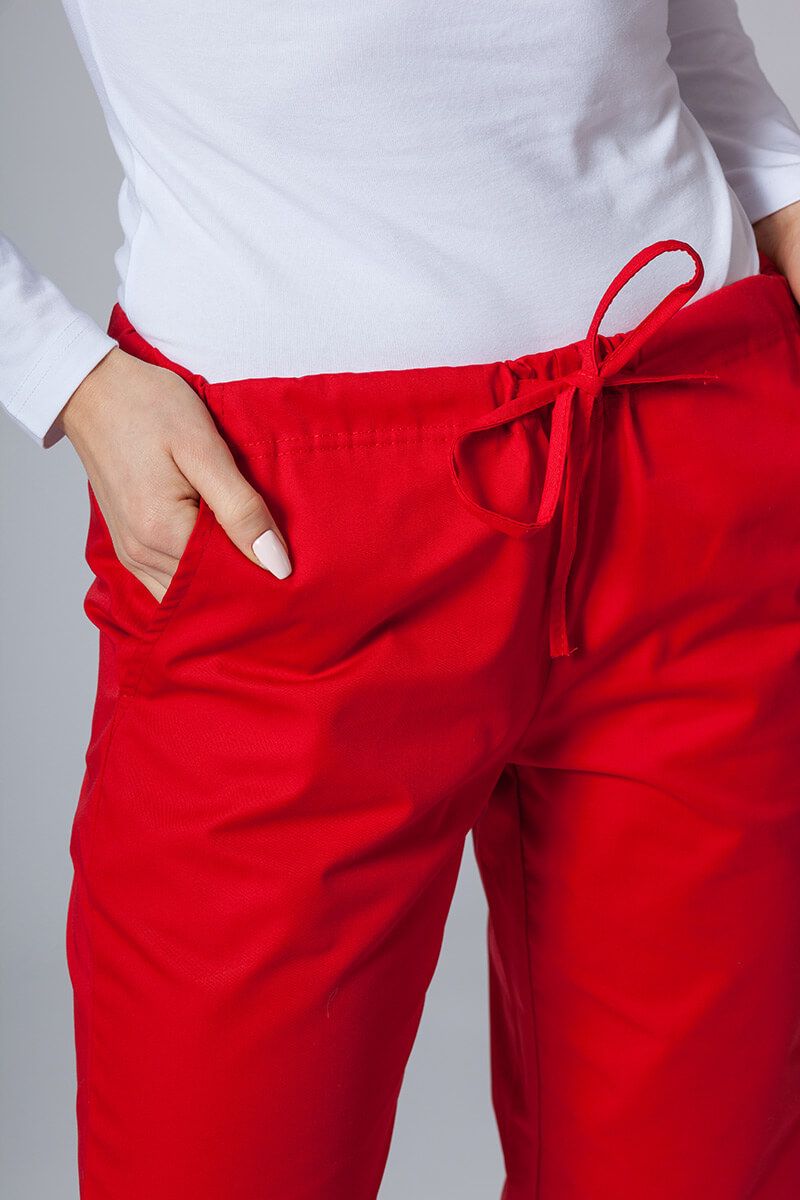 Univerzálne lekárske nohavice Sunrise Uniforms červené-2