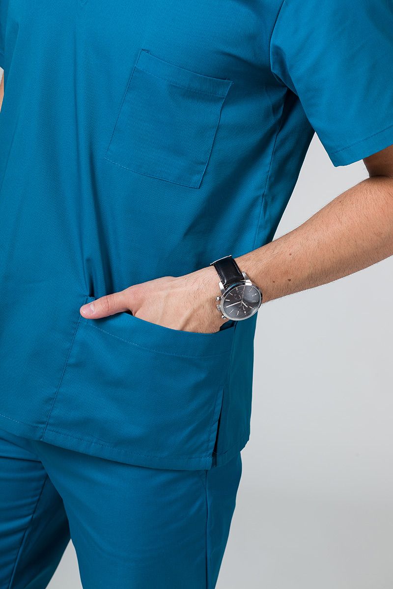 Univerzálna lekárska blúzka Sunrise Uniforms karaibsky modrá-2