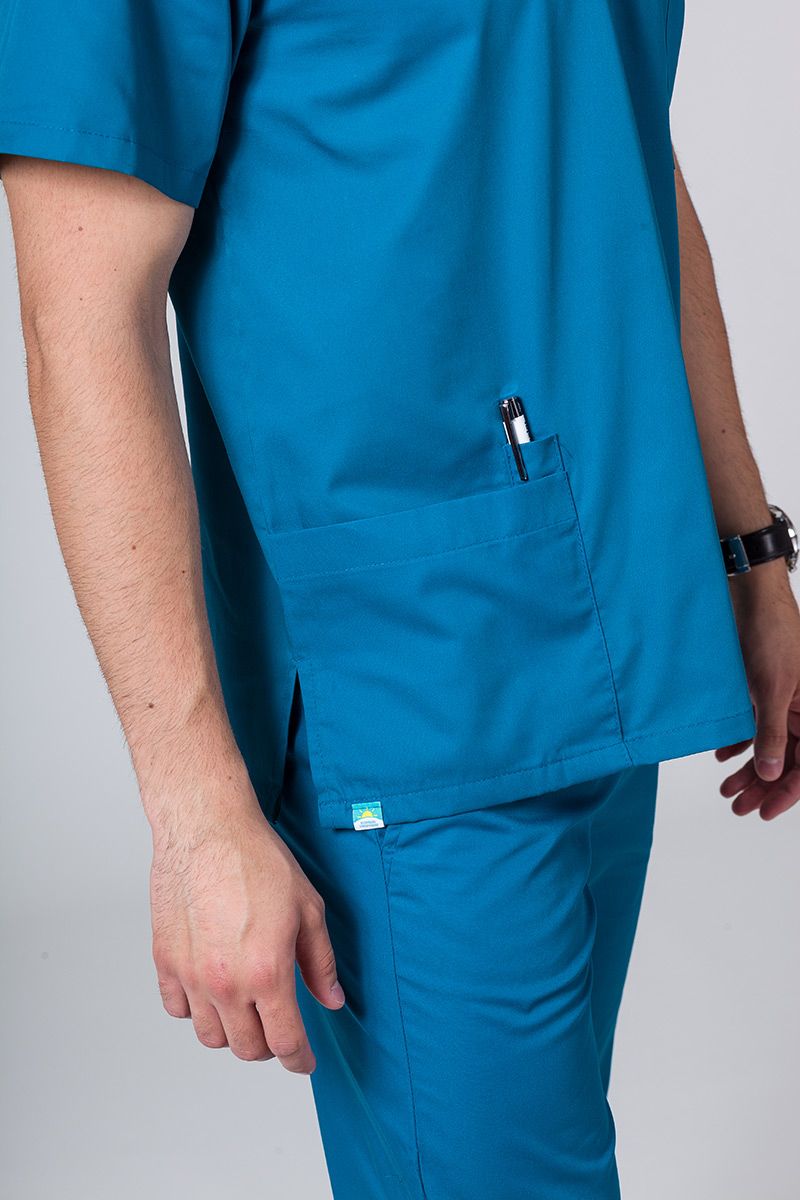 Univerzálna lekárska blúzka Sunrise Uniforms karaibsky modrá-3