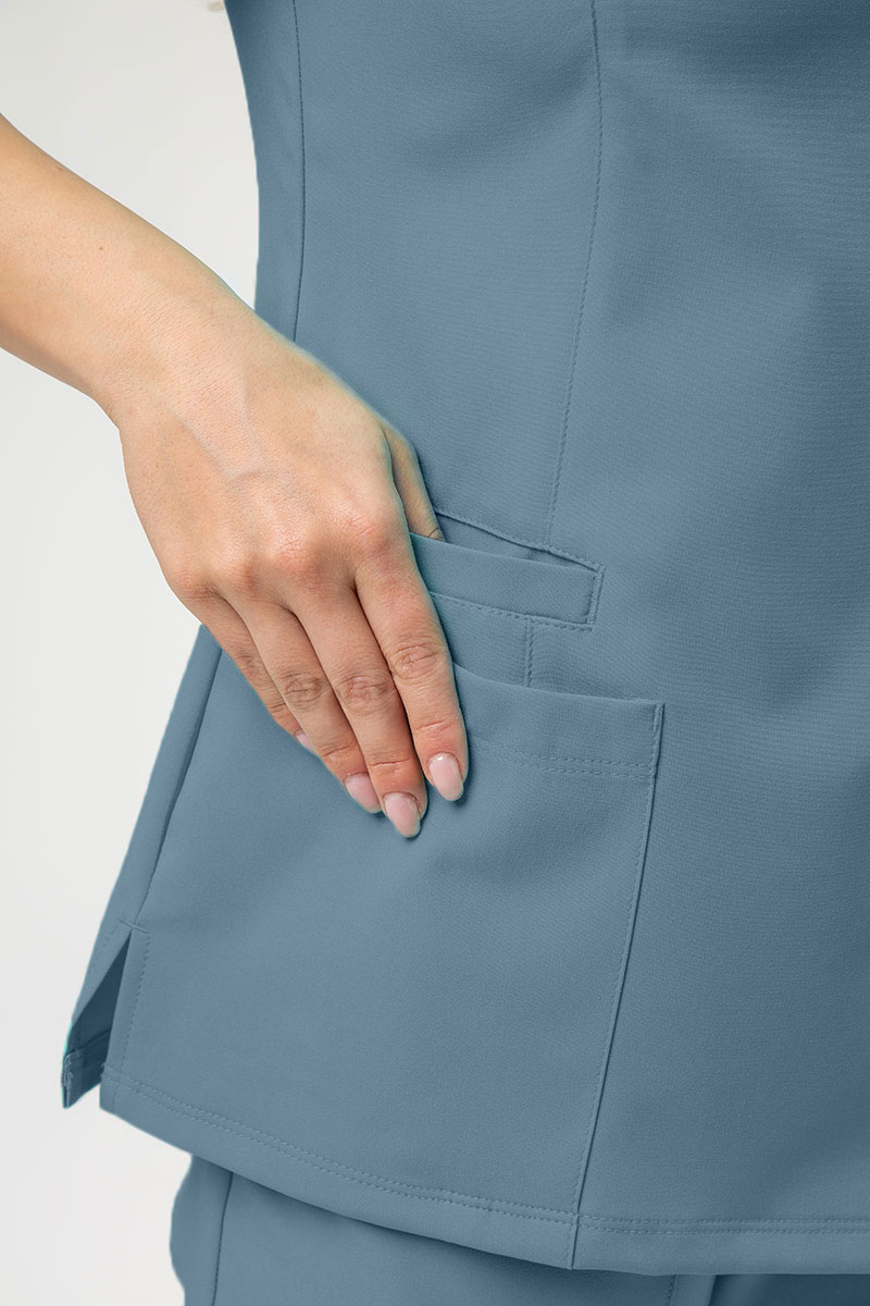 Lekárska dámská blúzka Maevn Momentum Double V-neck pastelově modrá-3