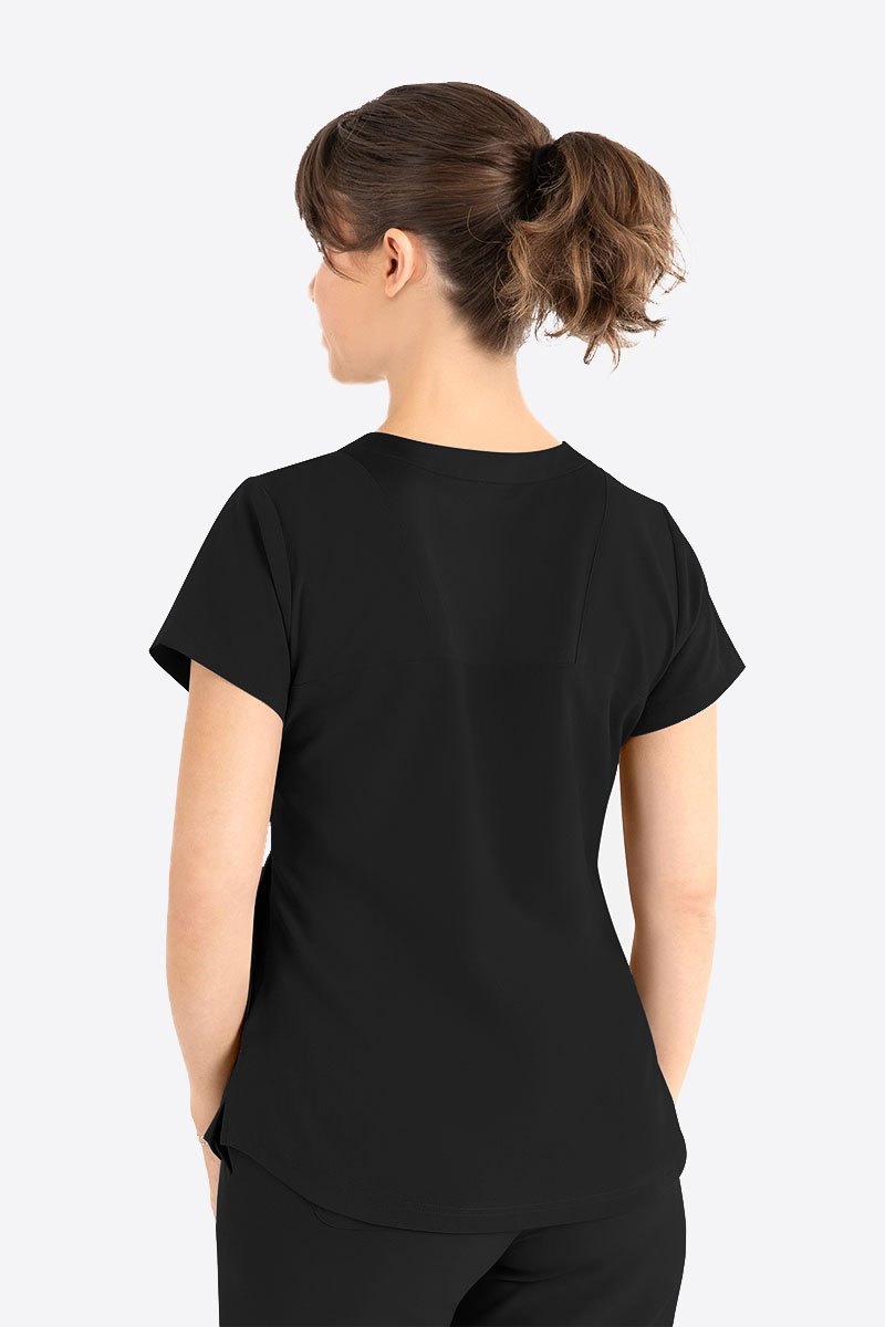 Dámska lekárska blúza Maevn Momentum Round Neck čierna-1