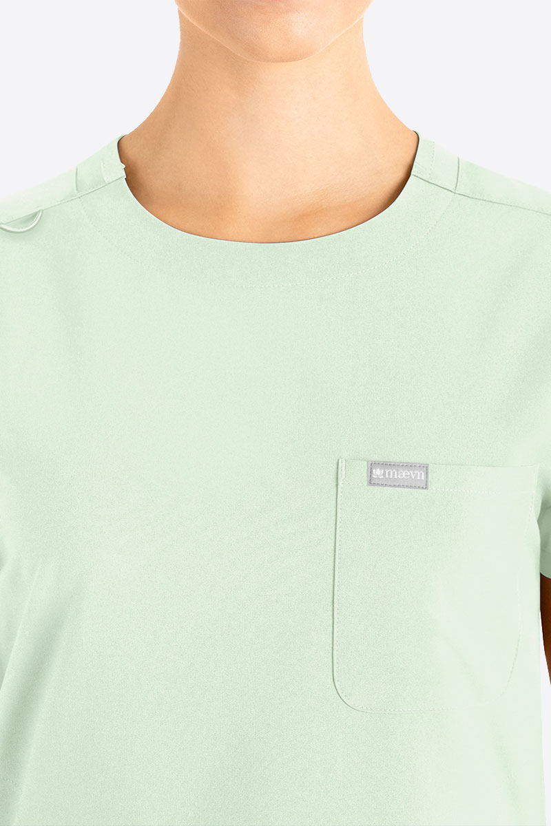 Dámska lekárska blúza Maevn Momentum Round Neck mätová-2