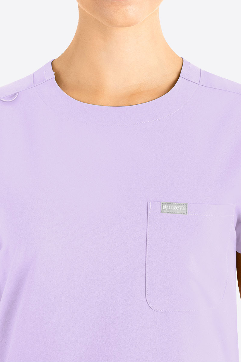 Dámska lekárska blúza Maevn Momentum Round Neck levanďulová-2
