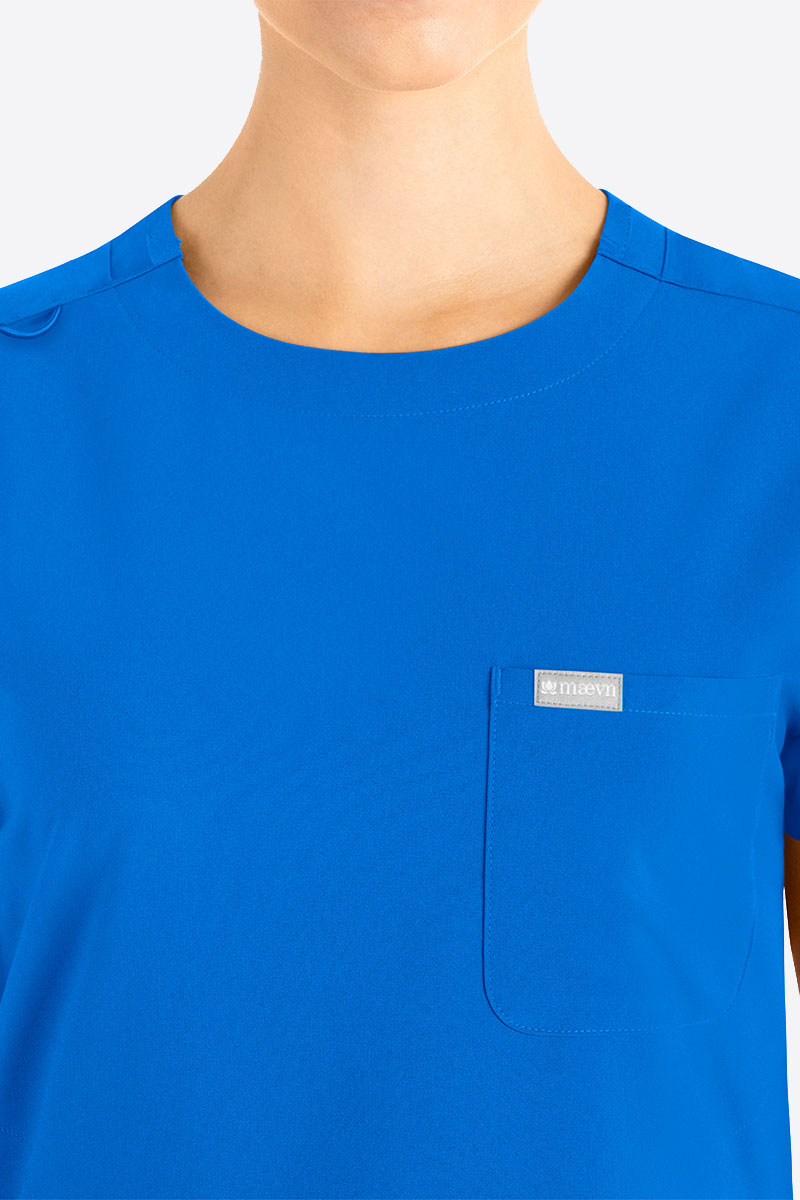 Dámska lekárska blúza Maevn Momentum Round Neck kráľovsky modrá-2
