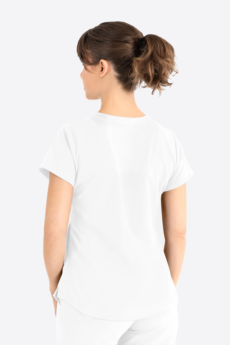 Dámska lekárska blúza Maevn Momentum Round Neck biela-1