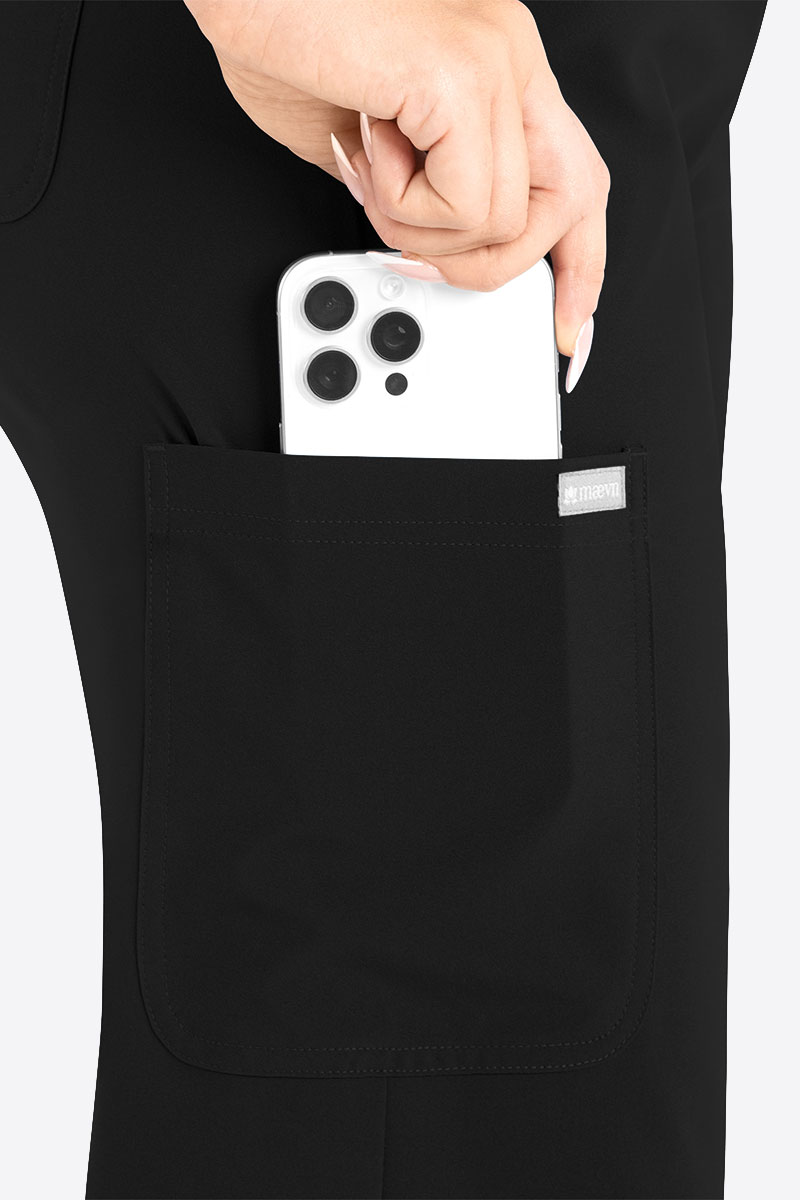 Dámske lekárske nohavice Maevn Momentum Wide Leg čierne-3