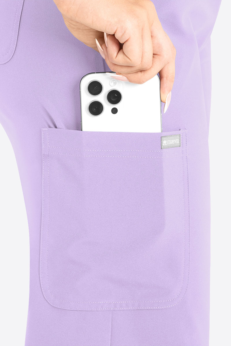Dámske lekárske nohavice Maevn Momentum Wide Leg lavenďulové-3