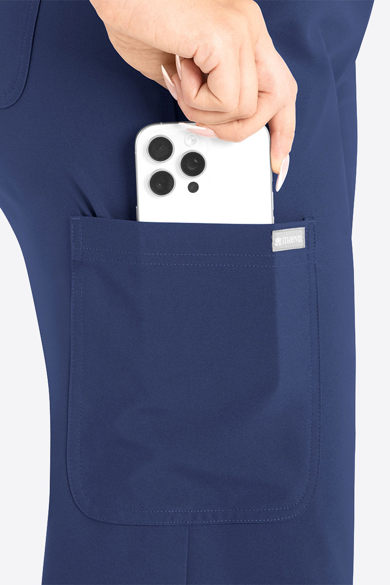 Dámske lekárske nohavice Maevn Momentum Wide Leg námornícky modré-3